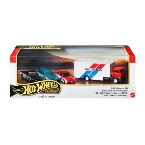 Hot Wheels Premium Box Set Bre Datsun Datsun Wagon Nissan Sentra Se R Sakura Sprinter