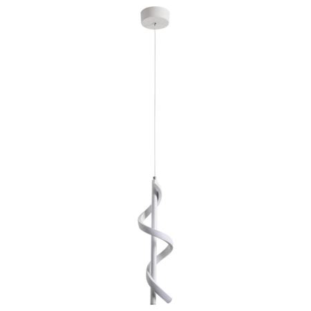 Pendente Espiral Branco 40cm Led 12W 3200K Bivolt Paris Luz Loja