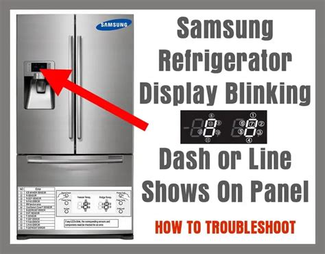 Samsung Refrigerator Display Blinking Dash Or Line Shows On Panel