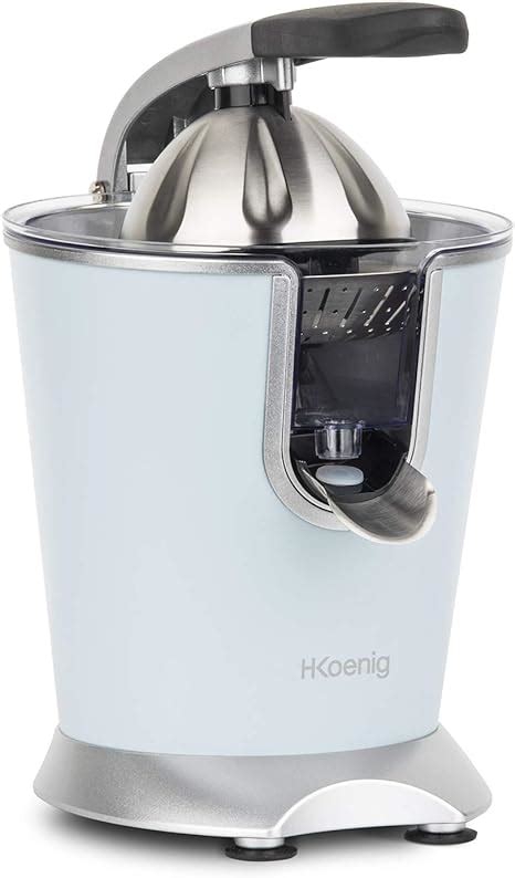 H Koenig Presse Agrumes Electrique Levier Professionnel INOX Bleu