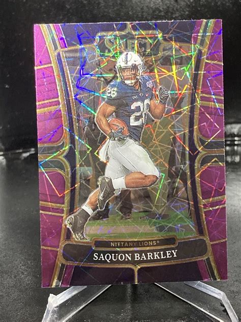 2023 Select Draft Picks Saquon Barkley Purple Laser Prizm 47 New York