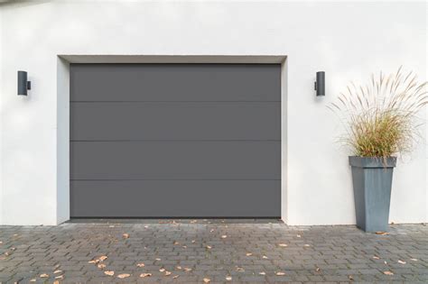 Porte De Garage Sectionnelle Motoris E Premium X Gris Lisse