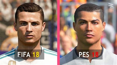 FIFA 18 Vs PES 18 Real Madrid Faces Comparison YouTube