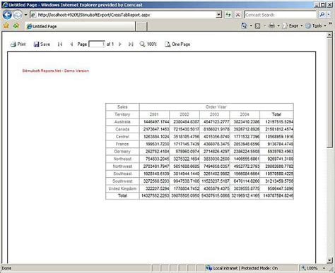 Stimulsoft Cross Tab Report Export To Pdf Stimulsoft