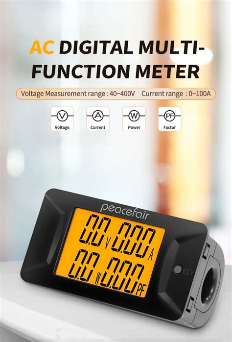 Peacefair Pzem 028 400v 100a Ac Single Phase Voltage And Ampere Meter