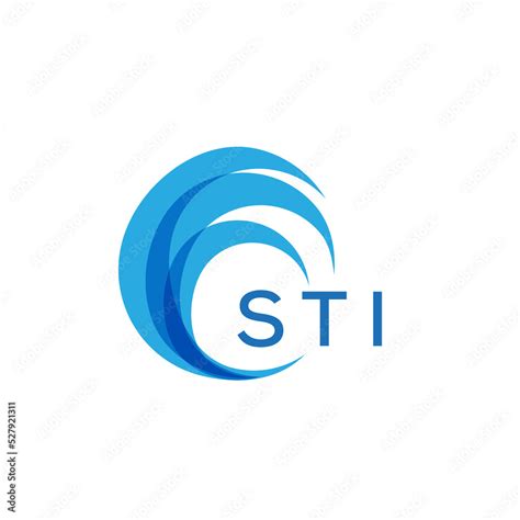 sti letter logo sti blue image  white background sti monogram logo