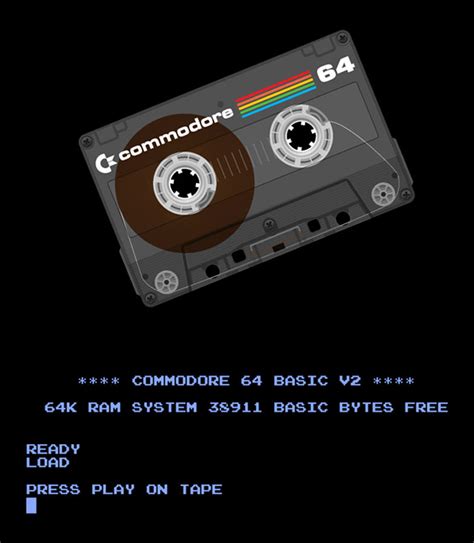 Commodore 64 Cassette Tape Loading Digital Art By Gene Bradford