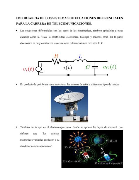 Punto Pr Ctica De Ecuaciones Diferenciales Importancia De Los