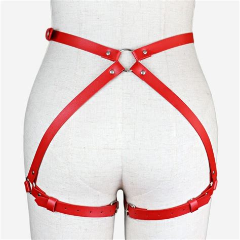 Women Leather Strap Waist Leg Thigh Suspenders Garter Body Harness Belt