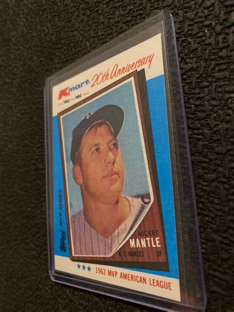 Mickey Mantle Topps Kmart New York Yankees Collector Card Man Cave