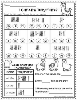 Collecting Data Activities With Tally Marks Tally Mark Worksheets