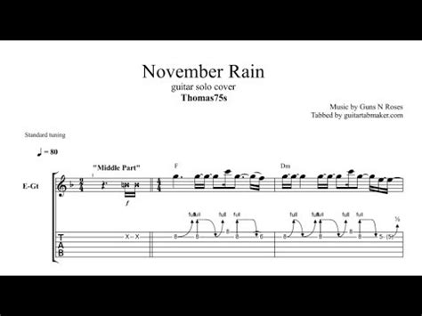 November Rain solo TAB - Thomas75s - electric guitar solo tabs (Guitar ...