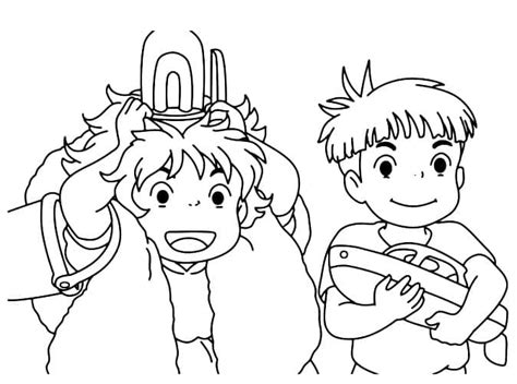 Coloriage Ponyo et ses Amis télécharger et imprimer gratuit sur