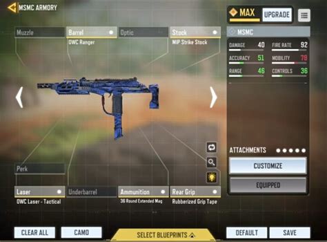 Cod Mobile Msmc Gunsmith Loadout Low Recoil Msmc Loadout Stealthy