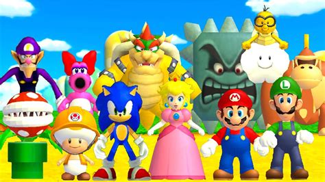 All Playable Characters In New Super Mario Bros Wii Youtube