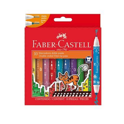 Marcador Doble Punta Est X10 FABER CASTELL Falabella