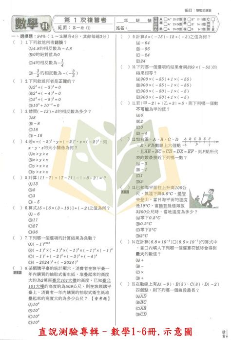 高升鑫國中 114會考 直說1~6冊測驗專輯 9科 綜合版 附解答【國中會考】 大立文化參考書專賣