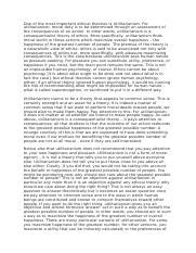 Important Ethical Theories Is Utilitarianism Philosophy Essay Docx