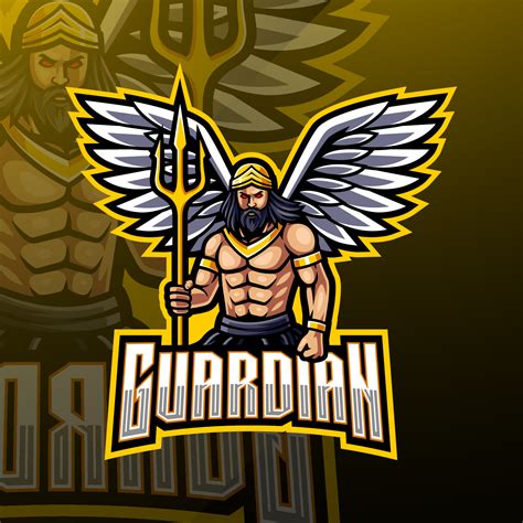 Guardian angel mascot logo design 3781633 Vector Art at Vecteezy