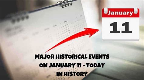 Major Historical Events On January Today In History Gobookmart