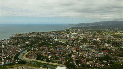 Cityscape of Iligan, with residential areas. Mindanao, Philippines ...