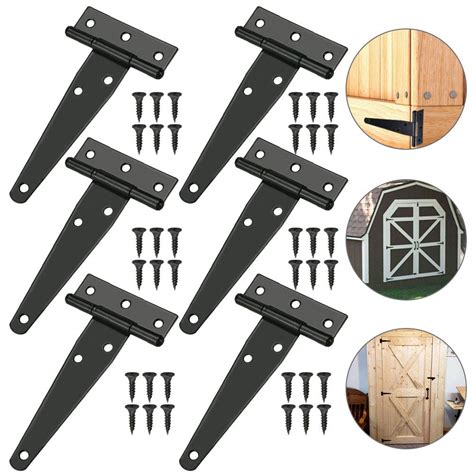 Tancuder Pcs Shed Door Hinge Heavy Duty Strap Tee Hinge Mm Inch