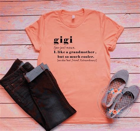 Gigi T Shirt Gigi Definition Shirt Women Funny Graphic Tee Casual