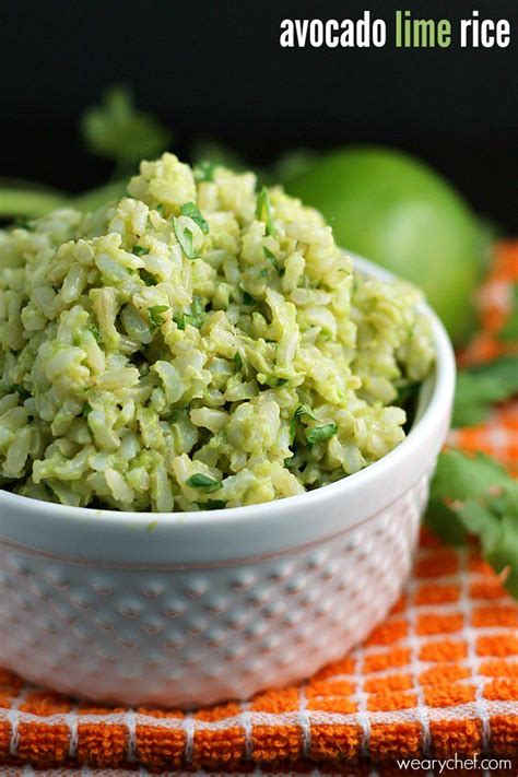 Avocado Rice With Lime The Weary Chef