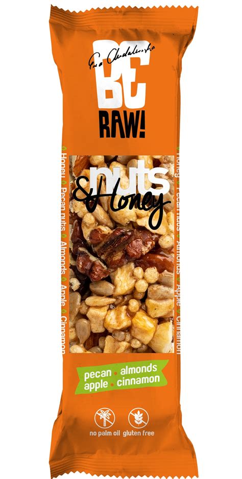 BeRAW Baton Orzechy pekan i miód Nuts Honey bar pecan 30 g