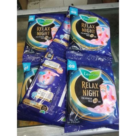 Jual Laurier Relax Night Pembalut Malam Wanita Cm Shopee Indonesia