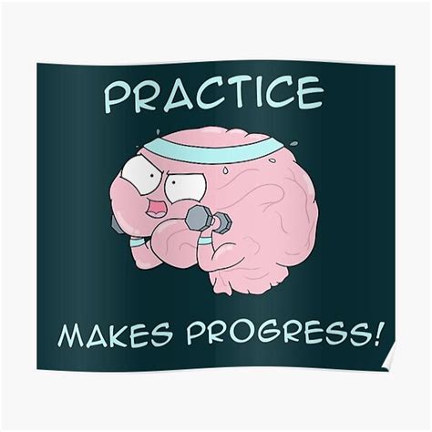 "Practice Makes Progress" Poster for Sale by amoebasisters | Redbubble