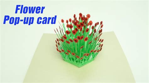 Flower Pop Up Card Tutorial Youtube