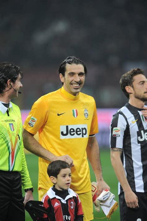 Gianluigi Buffon During The Milan Juventus Championship Match Editorial