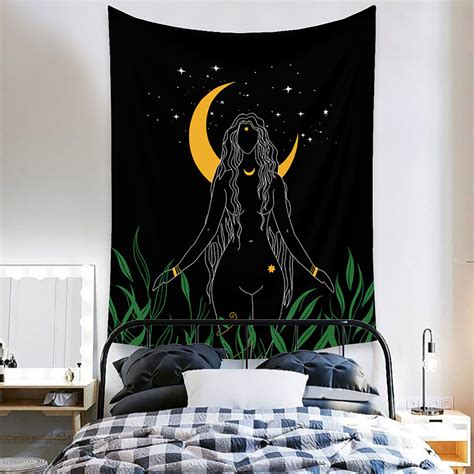 Naked Sexy Women Tapestry Trippyblack Tapestrymoon Tapestry Etsy