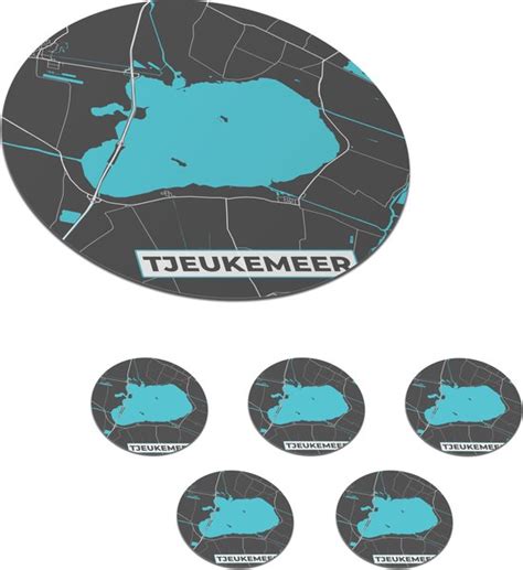 Onderzetters Voor Glazen Rond Kaart Plattegrond Stadskaart