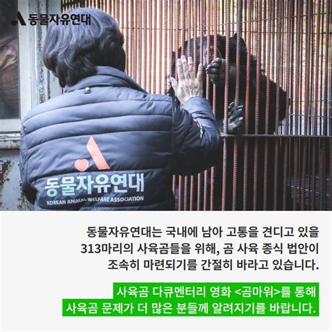 동물자유연대 곰 사육 종식 입법을 촉구하는 다큐멘터리 영화 국회 시사회에 여러분을 초대합니다 癩