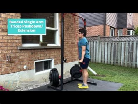 Banded Single Arm Tricep Pushdown Extension Youtube