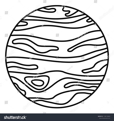 Jupiter Planet Icon Outline Illustration Jupiter Stock Vector (Royalty Free) 1198129840 ...