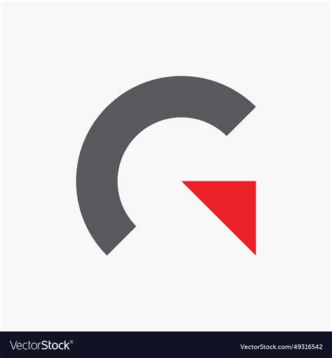 Minimalist initial letter g logo Royalty Free Vector Image