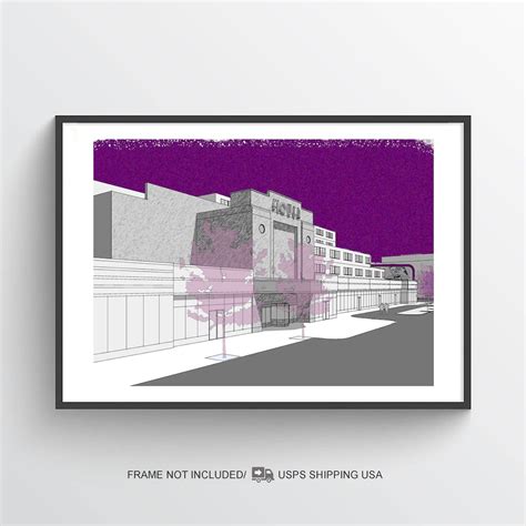 Poster purple Line Art Print Silver Spring, Maryland - Etsy