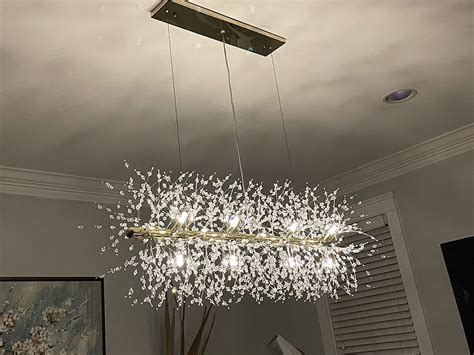 Mo Finance Modern Crystal Chandeliers Firework Matt Black