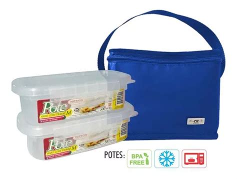 Bolsa T Rmica Pequena Lancheira Potes Ml Kit Cor Azul Royal