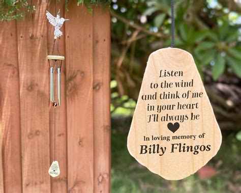 Personalized Wind Chimes Memorial Tribute In Loving Memory Of Wind