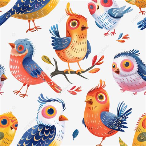 Seamless Pattern Cartoon Bird Seamless Pattern Seamless Pattern PNG