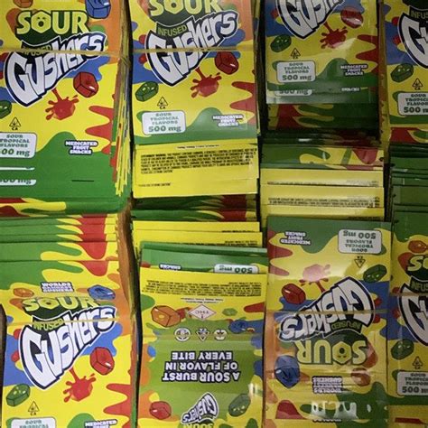 Wholesale Worlds Dankest Gushers Medicated Fruit Snack 500mg Gusher