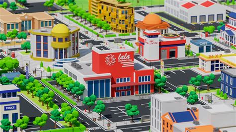 Artstation Low Poly City Asset Pack Game Assets