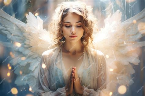 Premium Ai Image Beautiful Sweet Religious Believer Girl An Angel