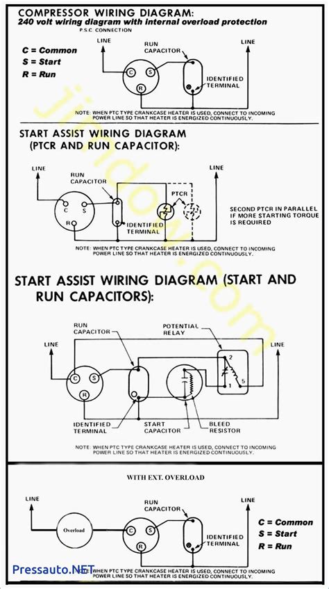 Capacitor Compressor Wiring Diagram Single Phase Single Phas