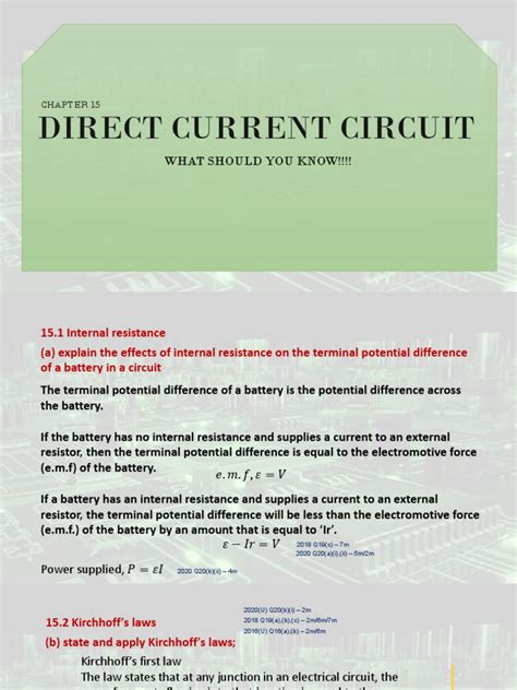 15 Direct Current Circuits | PDF