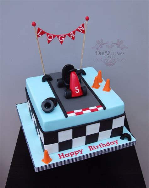 Modelled Go Kart On A Go Karting Theme Cake By Deb Williams Cakes